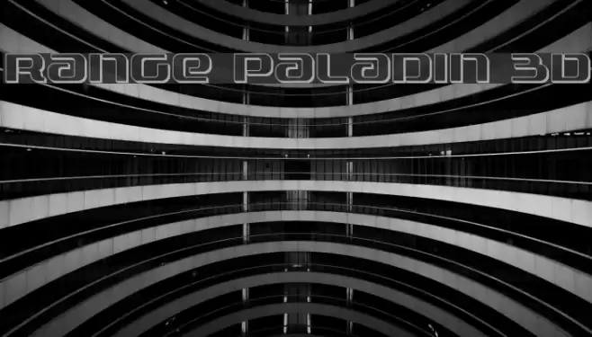 Range Paladin 3D Font examples