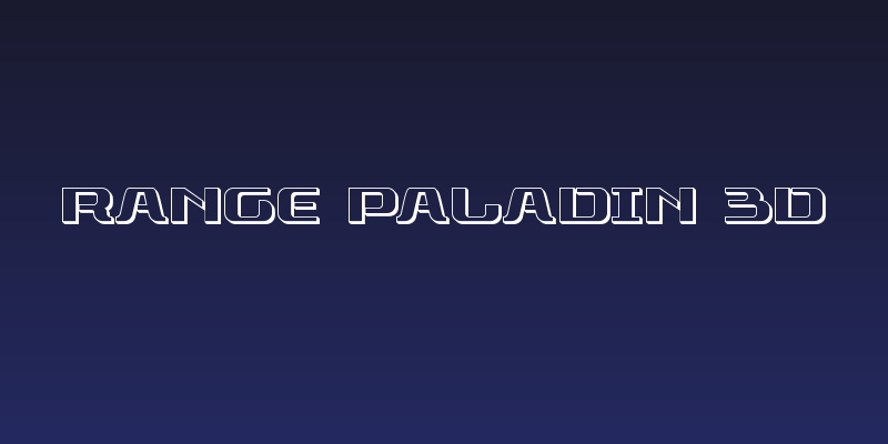 Range Paladin 3D Social Header