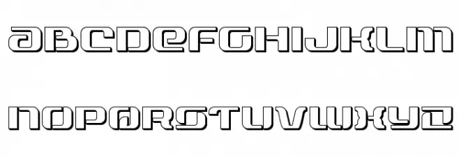 Range Paladin 3D Font LOWERCASE