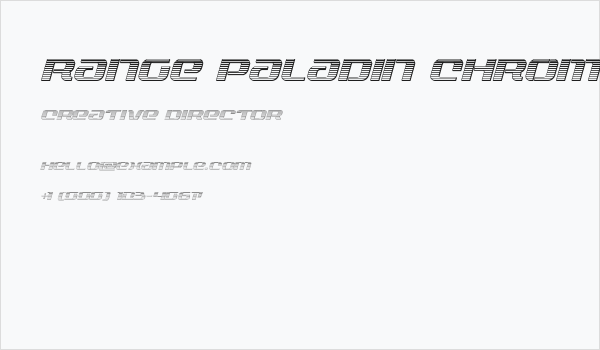 Range Paladin Chrome Italic Business Card