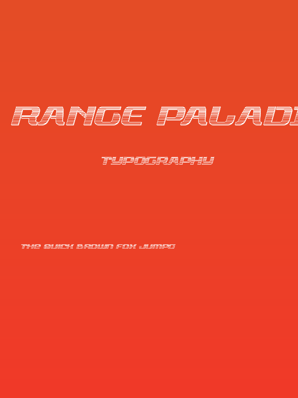 Range Paladin Chrome Italic Poster