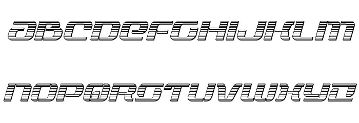 Range Paladin Chrome Italic Font LOWERCASE