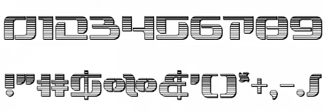 Range Paladin Chrome Font OTHER CHARS