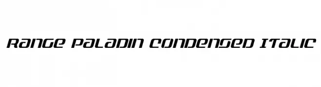 Range Paladin Condensed Italic 
