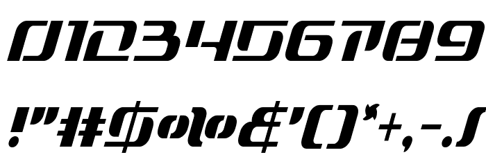 Range Paladin Condensed Italic Font OTHER CHARS