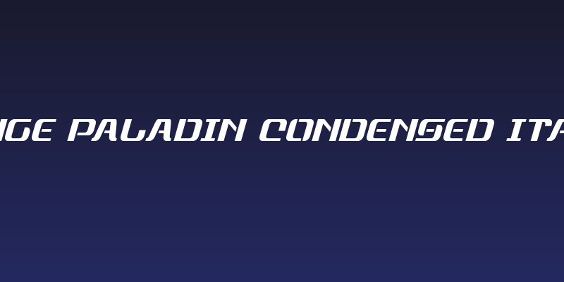 Range Paladin Condensed Italic Social Header