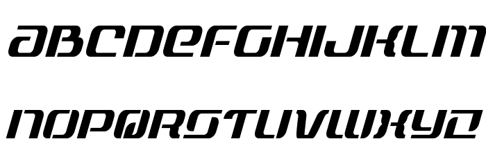 Range Paladin Condensed Italic Font LOWERCASE