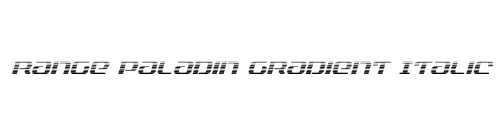 Range Paladin Gradient Italic  font caratteri gratis