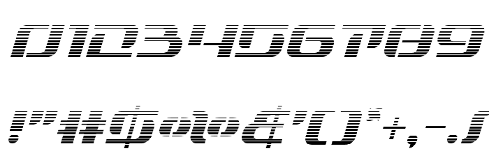 Range Paladin Gradient Italic Font OTHER CHARS
