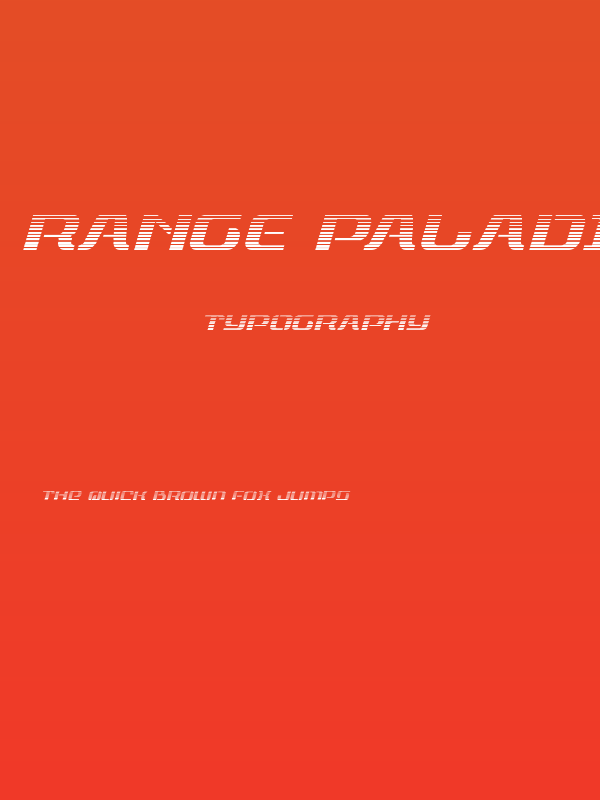 Range Paladin Gradient Italic Poster