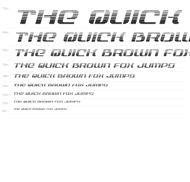 Range Paladin Gradient Italic Waterfall