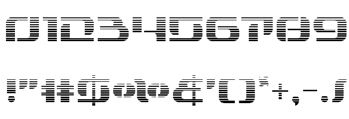 Range Paladin Gradient Font OTHER CHARS