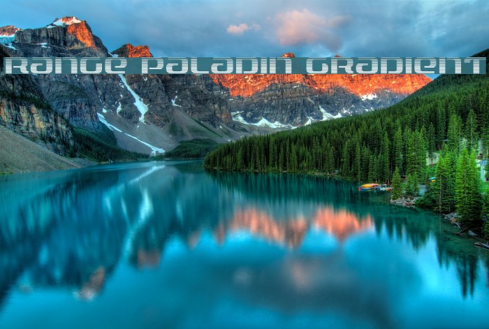 Range Paladin Gradient Font examples