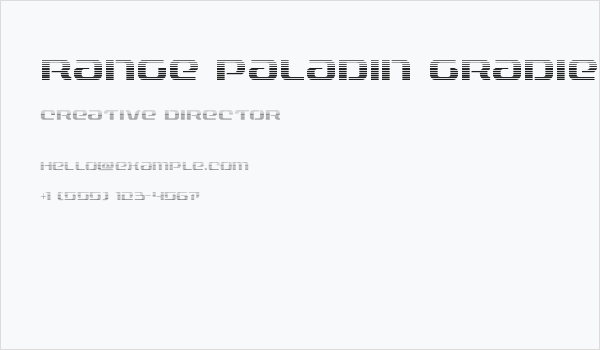 Range Paladin Gradient Business Card