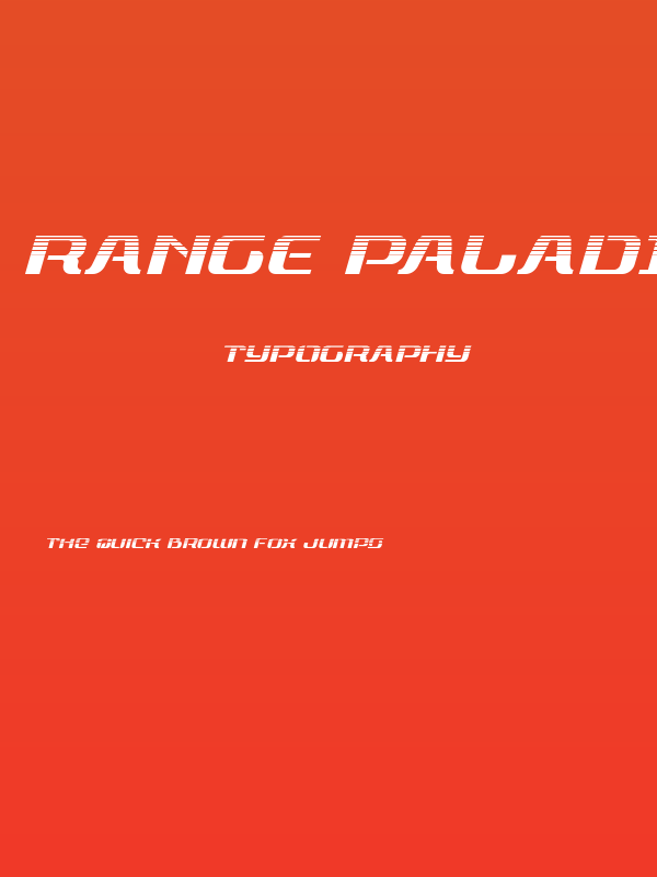 Range Paladin Halftone Italic Poster