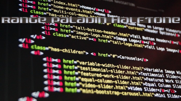 Range Paladin Halftone Example 1