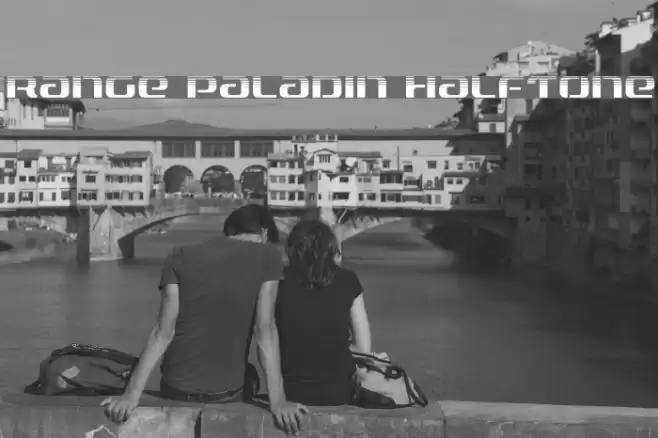 Range Paladin Halftone Font examples