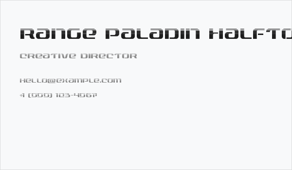 Range Paladin Halftone Business Card