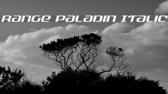 Range Paladin Italic Font examples