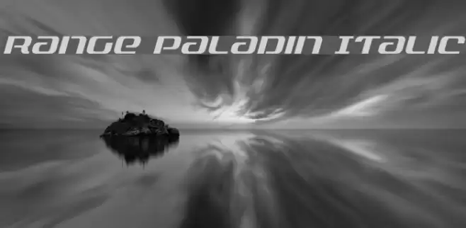 Range Paladin Italic Font examples
