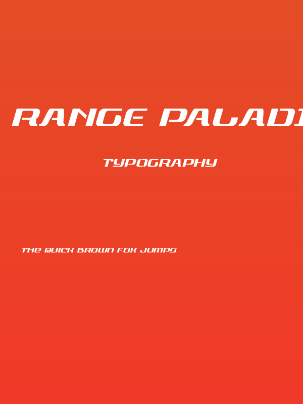 Range Paladin Italic Poster