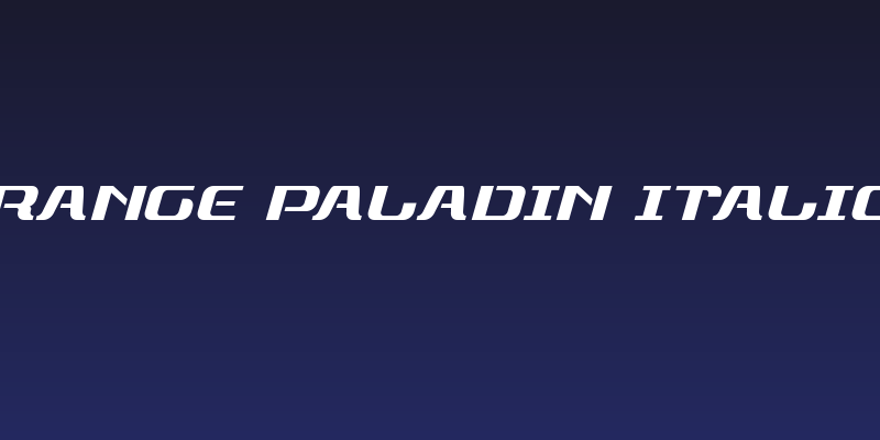 Range Paladin Italic Social Header