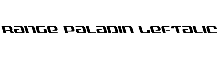 Range Paladin Leftalic  免费字体下载