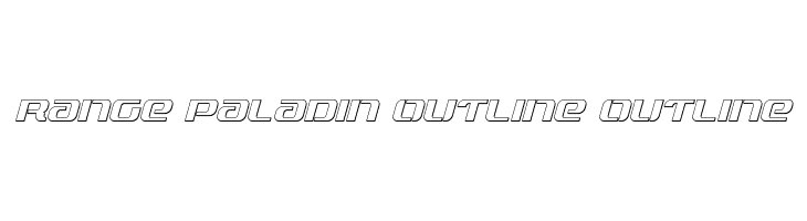 Range Paladin Outline Outline  免费字体下载