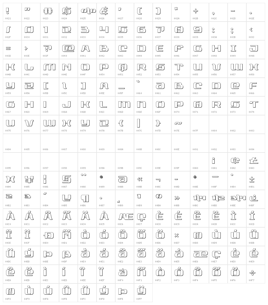 Range Paladin Outline Character Map