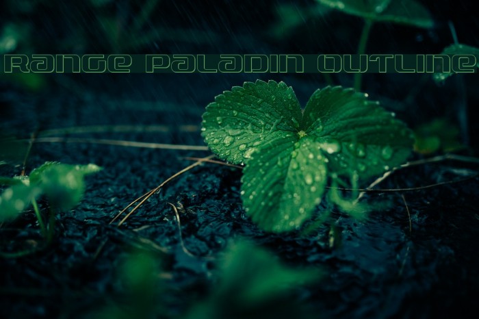Range Paladin Outline Font examples