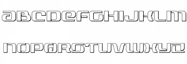 Range Paladin Outline Caratteri MINUSCOLO