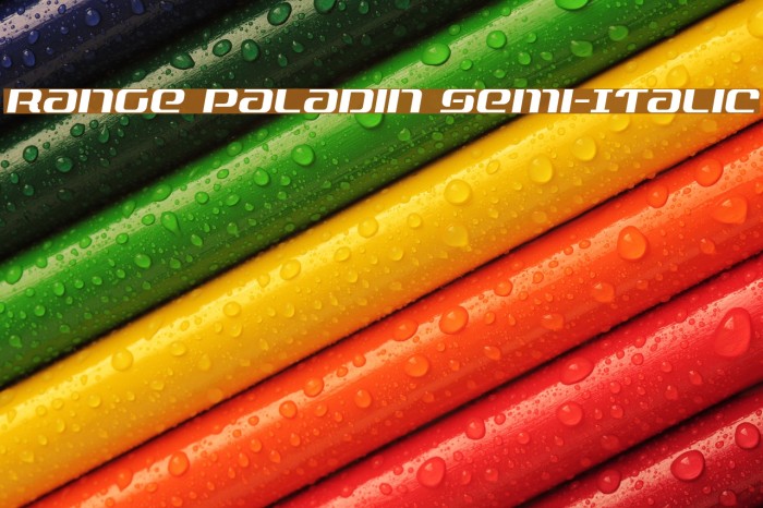 Range Paladin Semi-Italic Font examples