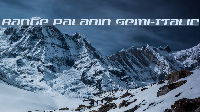 Range Paladin Semi-Italic Font examples