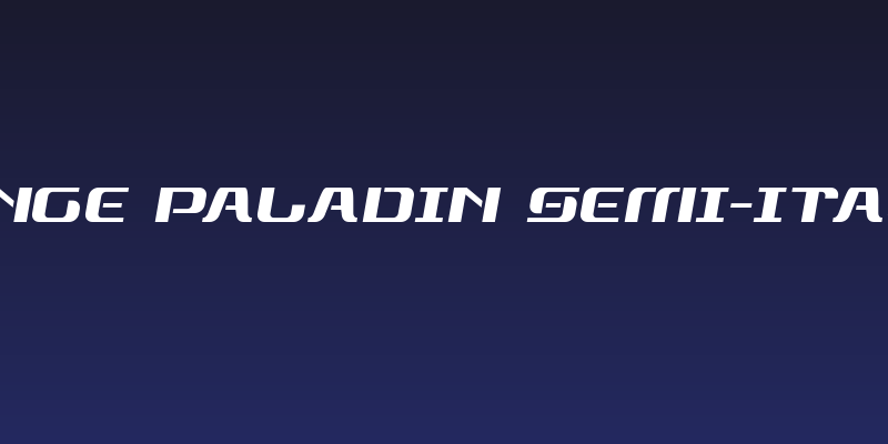 Range Paladin Semi-Italic Social Header