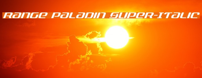 Range Paladin Super-Italic Example 2