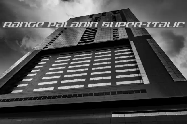 Range Paladin Super-Italic Font examples