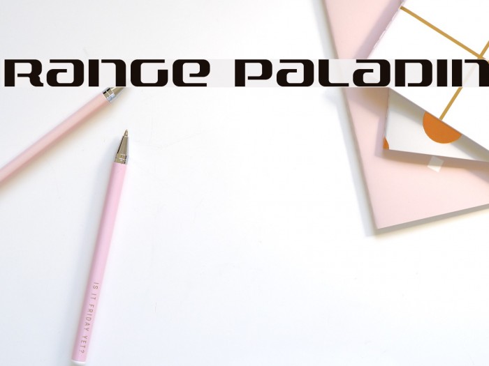 Range Paladin Font examples