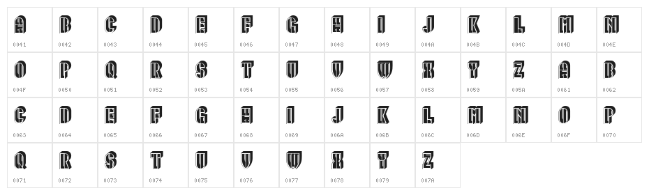 Range Regular Character Map