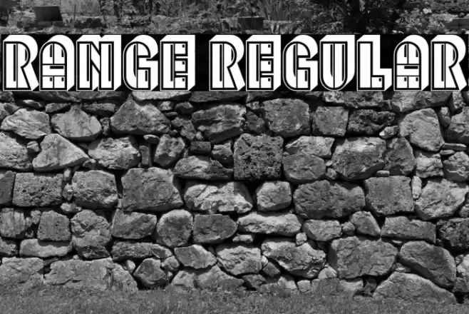 Range Regular Font examples