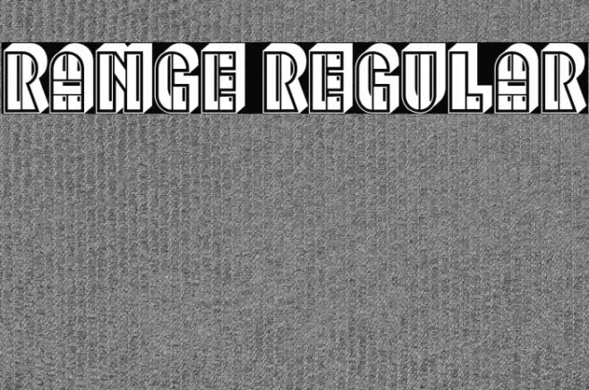Range Regular Font examples
