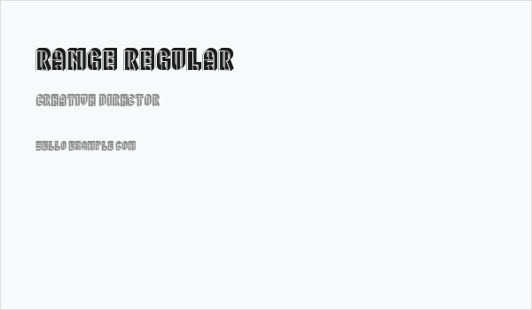 Range Regular Business Card
