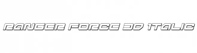 Ranger Force 3D Italic  フリーフォントのダウンロード