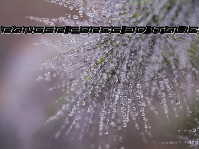 Ranger Force 3D Italic Example 2