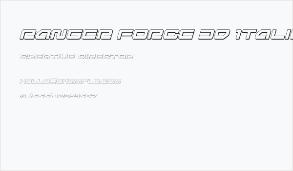 Ranger Force 3D Italic Business Card