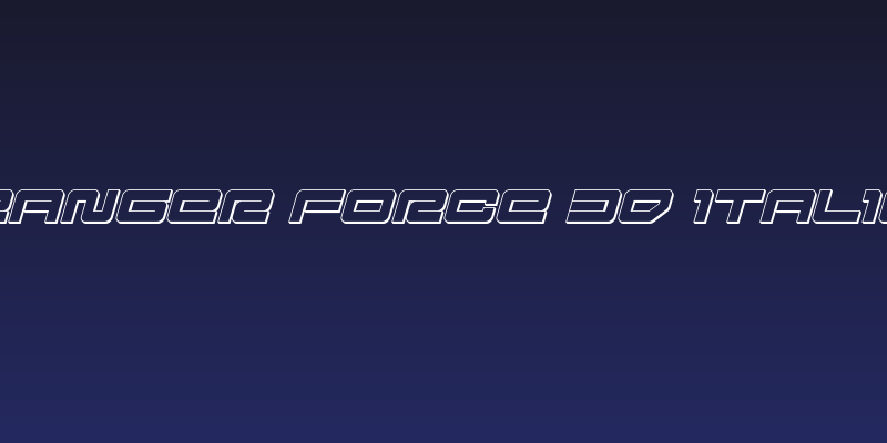 Ranger Force 3D Italic Social Header