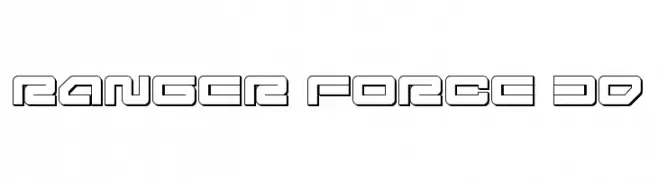 Ranger Force 3D  Frei Schriftart Herunterladen