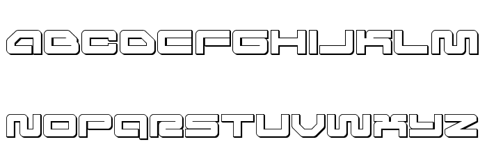 Ranger Force 3D Font LOWERCASE