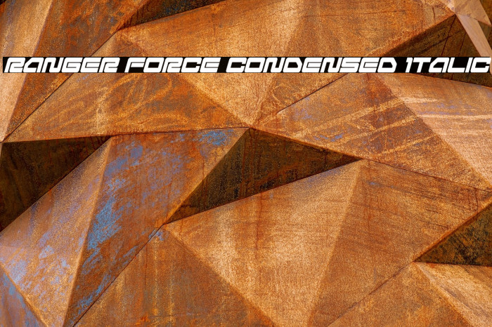 Ranger Force Condensed Italic Example 1