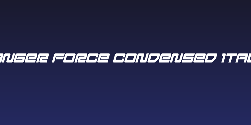 Ranger Force Condensed Italic Social Header