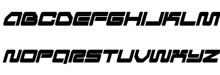 Ranger Force Condensed Italic Font LOWERCASE